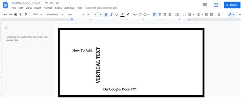 how to make text sideways in docs
