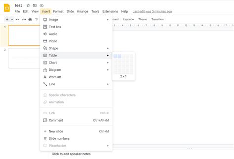 how to make text two columns in google slides