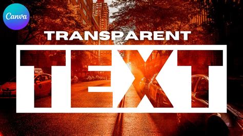 how to make text with transparent background in canva