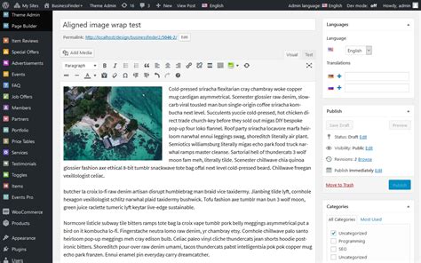 how to make text wrap in wordpress