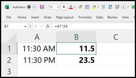 how to make time a number in excel