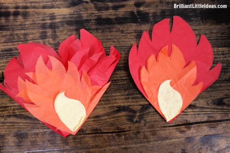 How To Make Tissue Paper Flames