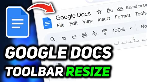 how to make toolbar smaller on google docs
