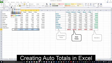 how to make total in excel sheet
