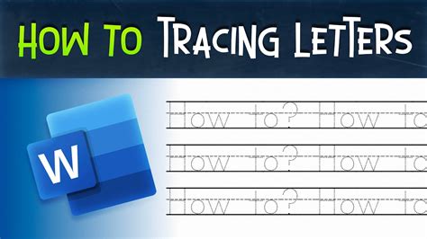 How To Make Tracing Letters On Microsoft Word