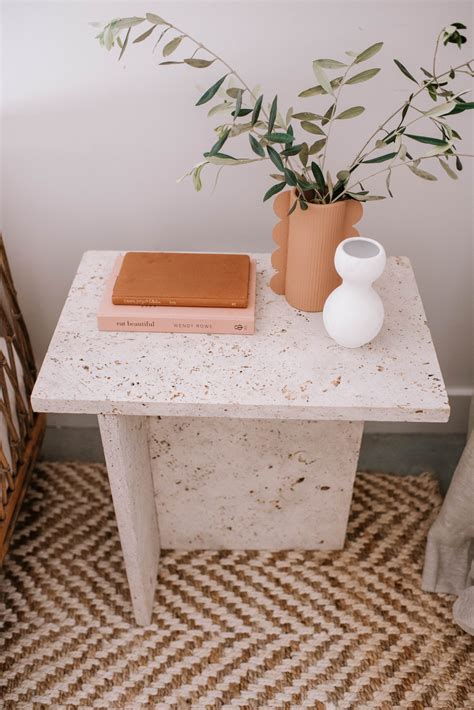 How To Make Travertine Side Table