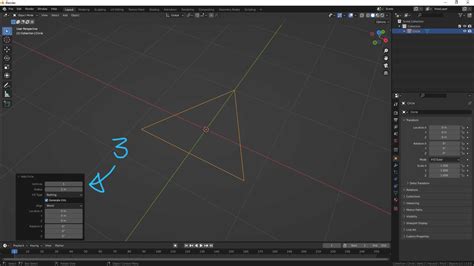 how to make triangle plane blender