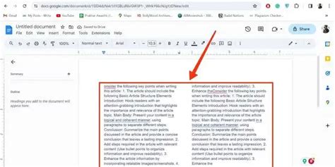 how to make two columns in google docs without table