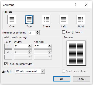 How To Make Two Continuous Columns In Word