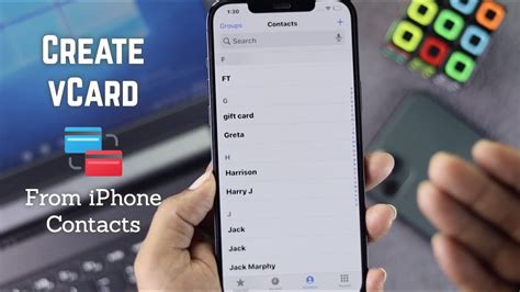 how to make vcard file in iphone