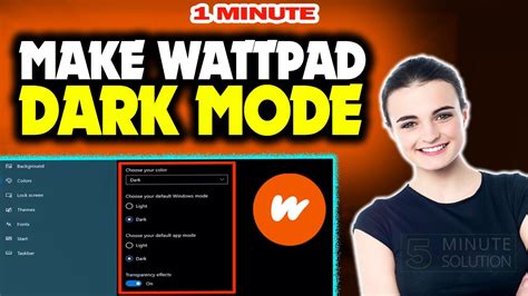 how to make wattpad dark mode on computer
