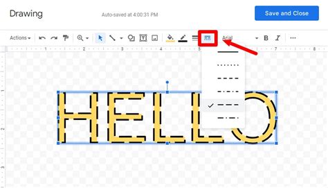 how to make white letters with black outline in google docs