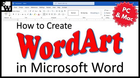 how to make wordart in word