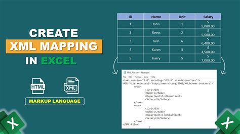 how to make xml mapping in excel