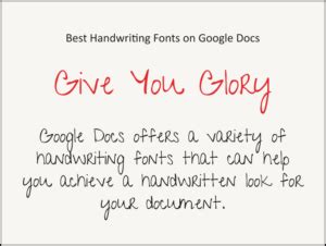 how to make your handwriting a font on google docs