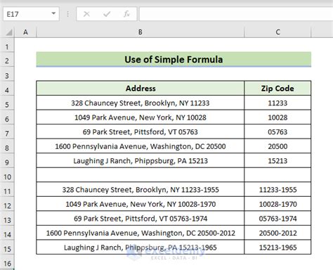 how to make zip code in excel