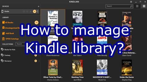 how to manage books on kindle fire library