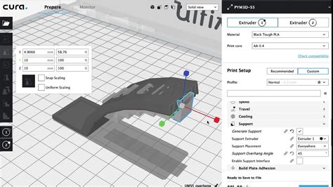 how to manually place supports in cura