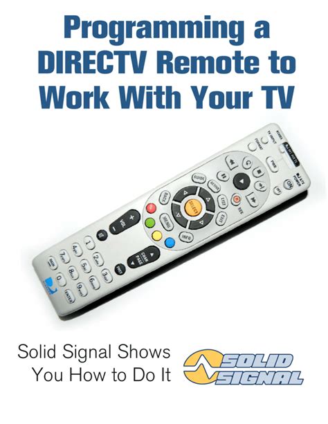 how to manually program directv remote