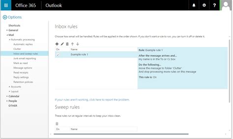 how to manually run rules in outlook web app