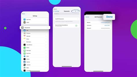 how to manually save passwords on iphone