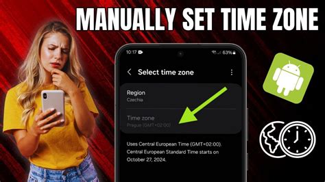 how to manually set time on android