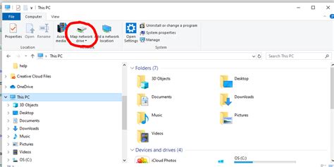 Mapping a Network Drive in Windows 10