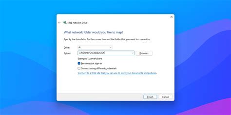 how to map a shared folder in windows 11