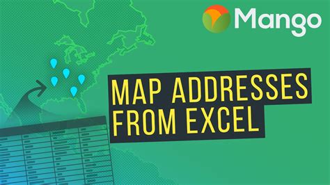 how to map addresses from an excel spreadsheet