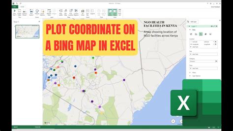 how to map coordinates in excel