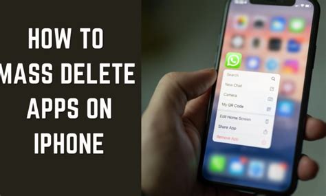how to mass delete on iphone apps