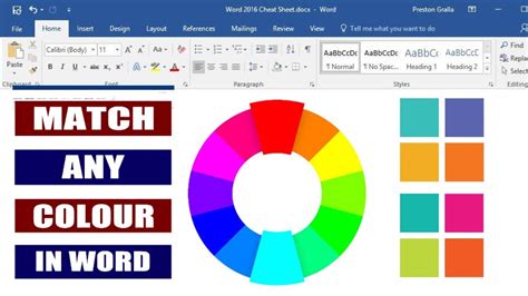 How To Match Exact Color In Word