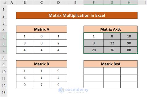 how to matrix multiply in excel