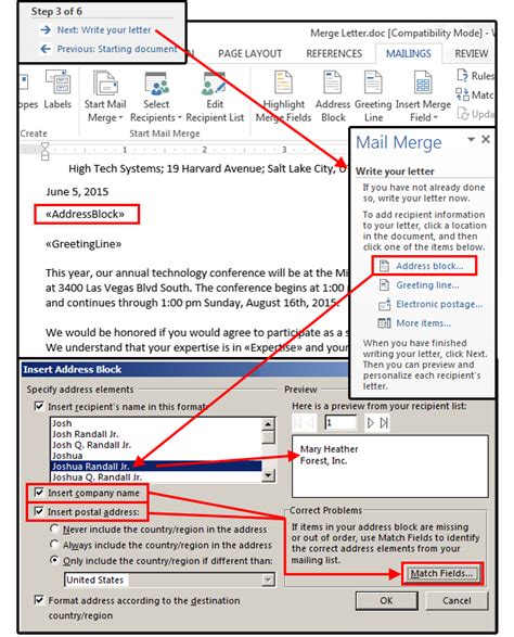 how to merge data from excel into a word document