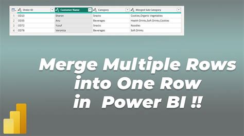 How To Merge Rows In Power Query