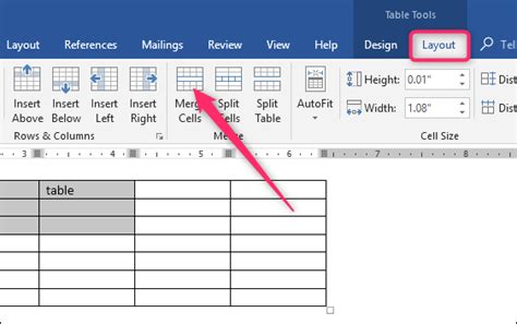 How To Merge Rows In Word Table