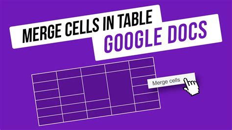 how to merge table cells in google docs
