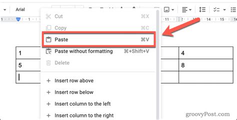 how to merge tables in google docs on mac