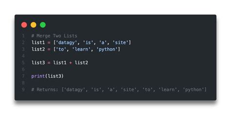 how to merge to list in python