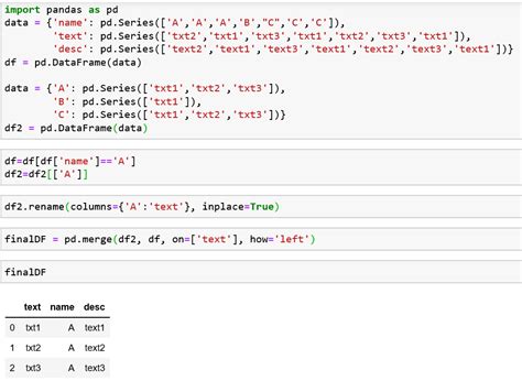 how to merge two dataframe in python