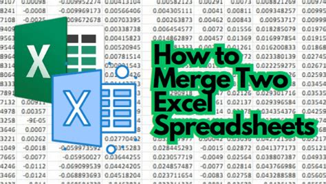how to merge two spreadsheets in excel