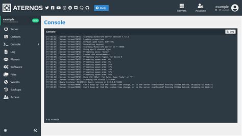 how to message using aternos console
