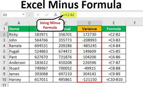 how to minus 20 in excel