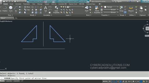 how to mirror a line in autocad