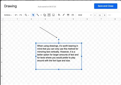 how to mirror flip text in google docs