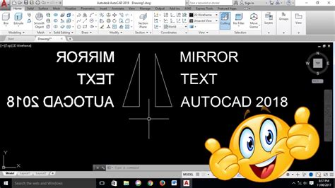 how to mirror text autocad