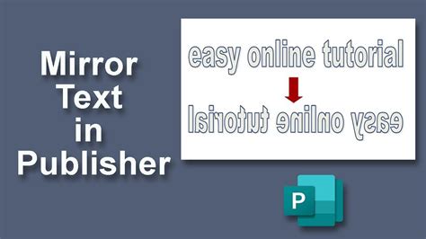 how to mirror text box in publisher