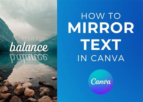 how to mirror text in canva app