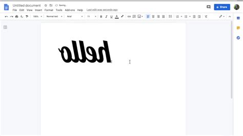 how to mirror words on google slides