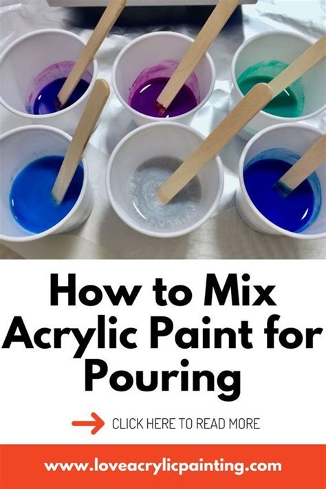 How To Mix Paint For Acrylic Pour Painting